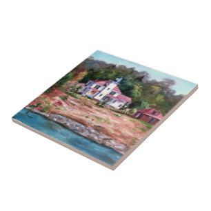 Raspberry Lighthouse Tile Tegeltje