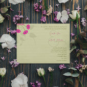 Raspberry Limoen Gerbers Wedding Invitations Kaart