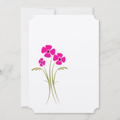 Raspberry Limoen Gerbers Wedding Invitations Kaart (Achterkant)