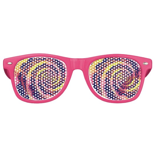 Raspberry limonade vortex party bril retro zonnebril (Voorkant)