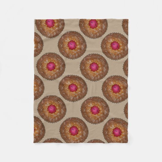 Raspberry Linzer Torte Homemade Cookies Bakery Fleece Deken (Voorkant)