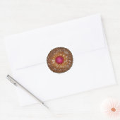 Raspberry Linzer Torte Kerstmis Cookie Bake Sale Ronde Sticker (Envelop)