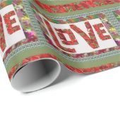 RASPBERRY Love : Ideal Romantic Gift Cadeaupapier (Rol Hoek)