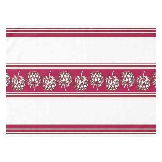 Raspberry Luxury Jacquard Stripes Tafelkleed (Voorkant (Horizontaal))