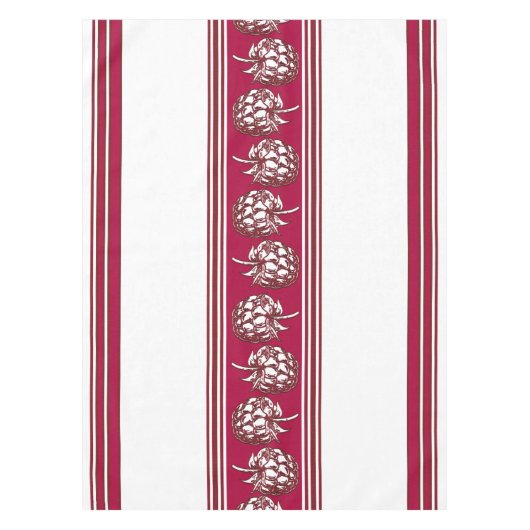 Raspberry Luxury Jacquard Stripes Tafelkleed (Voorkant)