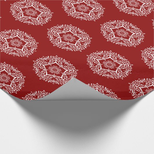 Raspberry Mandala Cadeaupapier (Hoek)