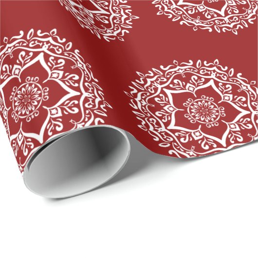 Raspberry Mandala Cadeaupapier (Rol Hoek)