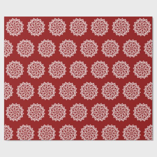 Raspberry Mandala Cadeaupapier (Vlak)