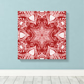 Raspberry Mandala Canvas Afdruk (Insitu (Houten vloer))