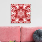 Raspberry Mandala Canvas Afdruk (Insitu (Woonkamer))