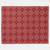 Raspberry Mandala Fleece Deken (Voorkant (Horizontaal))