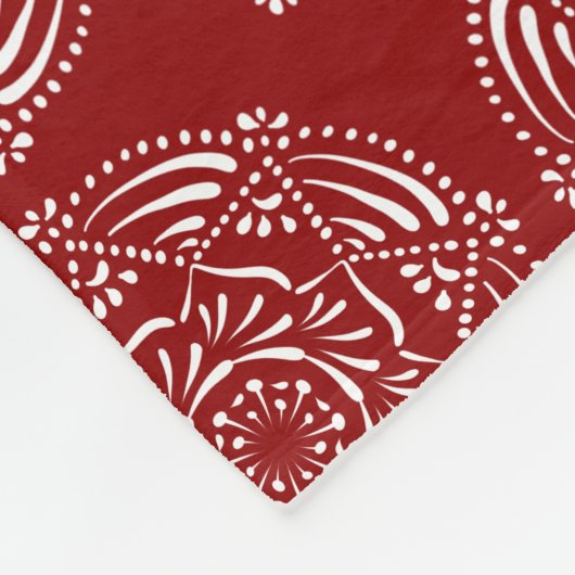 Raspberry Mandala Fleece Deken (Hoek)