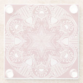 Raspberry Mandala Glazen Onderzetter (Achterkant)