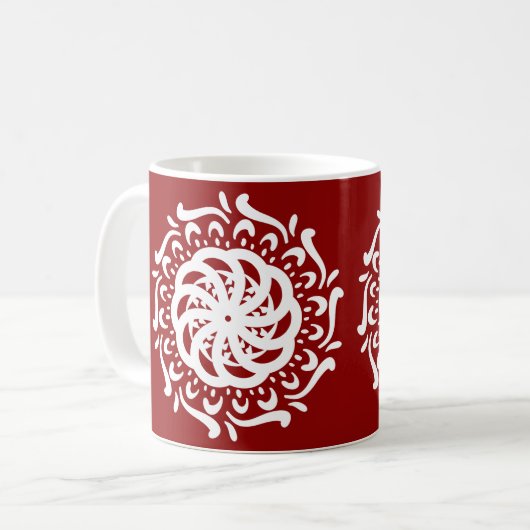 Raspberry Mandala Koffiemok (Voorkant links)