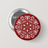 Raspberry Mandala Ronde Button 5,7 Cm (Voorkant /achterkant)