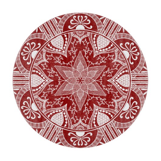 Raspberry Mandala Snijplank (Voorkant)