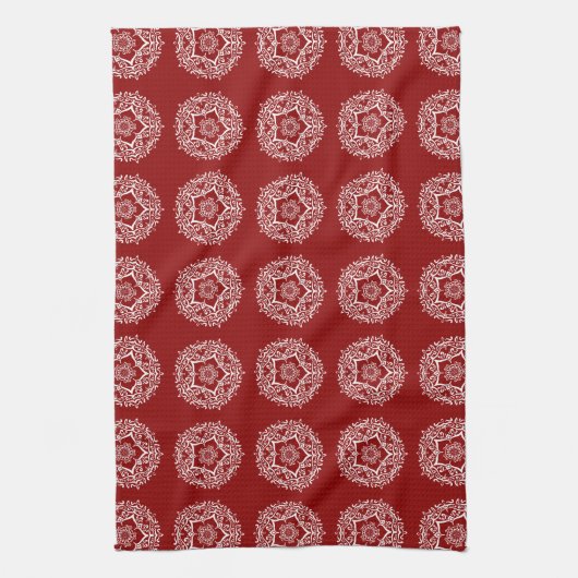 Raspberry Mandala Theedoek (Verticaal)