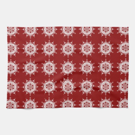 Raspberry Mandala Theedoek (Horizontaal)