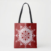 Raspberry Mandala Tote Bag (Voorkant)