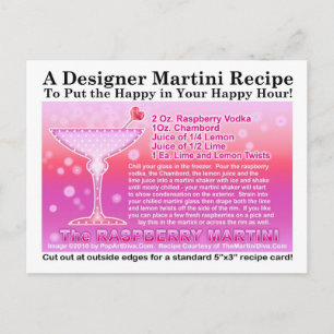 Raspberry Martini Recept Briefkaart