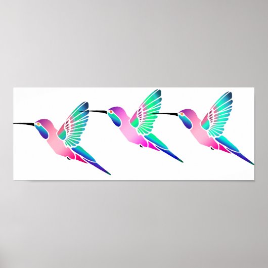 Raspberry Mint Sorbet Hummingbird Poster (Voorkant)