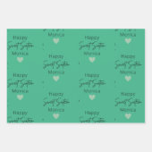 Raspberry, Mint, Sweet 16 gepersonaliseerde verjaa Inpakpapier Vel (Voorkant 2)