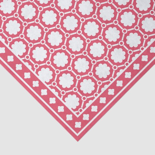 Raspberry Modern Bone Inlay Decoupage Paper Tissuepapier (Detail)