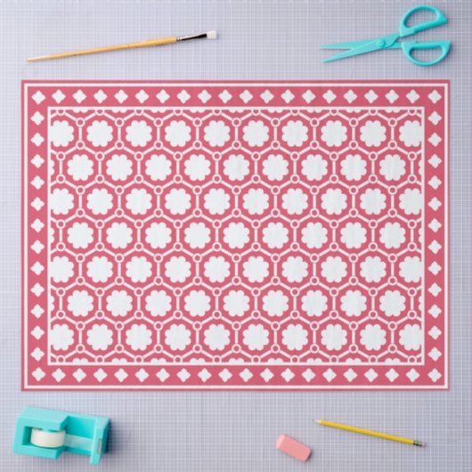 Raspberry Modern Bone Inlay Decoupage Paper Tissuepapier (Craft)