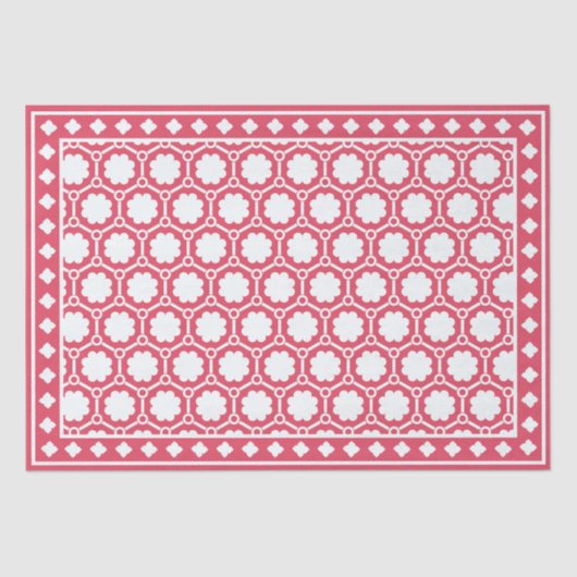 Raspberry Modern Bone Inlay Decoupage Paper Tissuepapier (Voorkant)