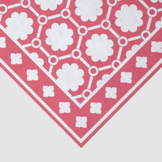 Raspberry Modern Bone Inlay Decoupage Paper Tissuepapier (Detail)