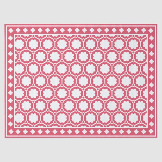 Raspberry Modern Bone Inlay Decoupage Paper Tissuepapier (Voorkant)