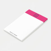 Raspberry, Navy Blauw Griekse sleutel #1 ingelijst Post-it® Notes (Schuin)