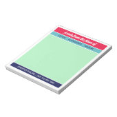 Raspberry Navy Mint Een Notitie Van De Moeder Van Notitieblok (Linkerzijde)
