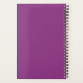 Raspberry Paarse Bottom Stripe Spiral Wekelijks Planner (Achterkant)