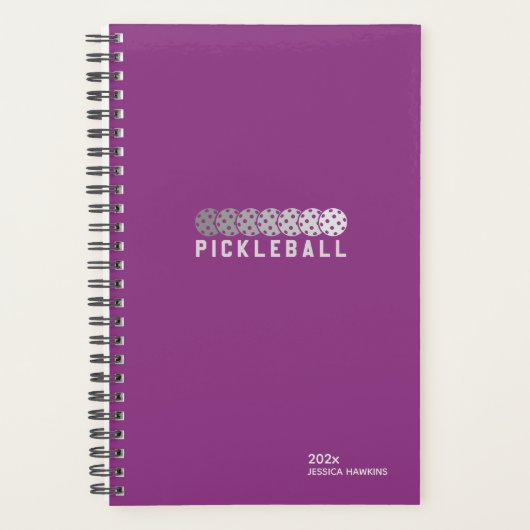 Raspberry Paarse Pickleball Personal Weekly Planner (Voorkant)