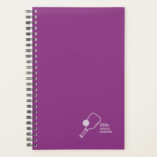 Raspberry Paarse Pickleball Personal Weekly Planner (Voorkant)