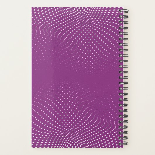 Raspberry Paarse Pop Stippen Jaar Wekelijks Planner (Achterkant)