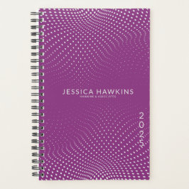 Raspberry Paarse Pop Stippen Jaar Wekelijks Planner