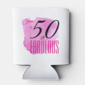 Raspberry Paint Splash Design 50 & Fabulous Party Blikjeskoeler (Achterkant)