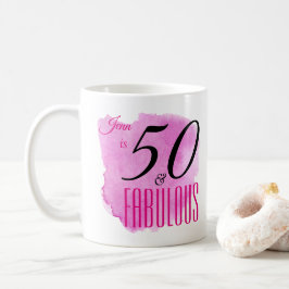 Raspberry Paint Splash Design 50 & Fabulous Party Koffiemok