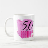 Raspberry Paint Splash Design 50 & Fabulous Party Koffiemok (Links)