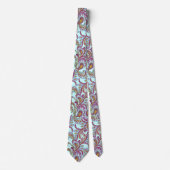 Raspberry Paisley Stropdas (Voorkant)