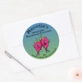 Raspberry Pals Grappige Cartoon Jam Pie en meer Ronde Sticker (Envelop)