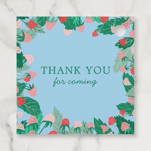 Raspberry Patch Schattige Kleurrijk Custom BABY SH Bedankjes Labels (Achterkant)