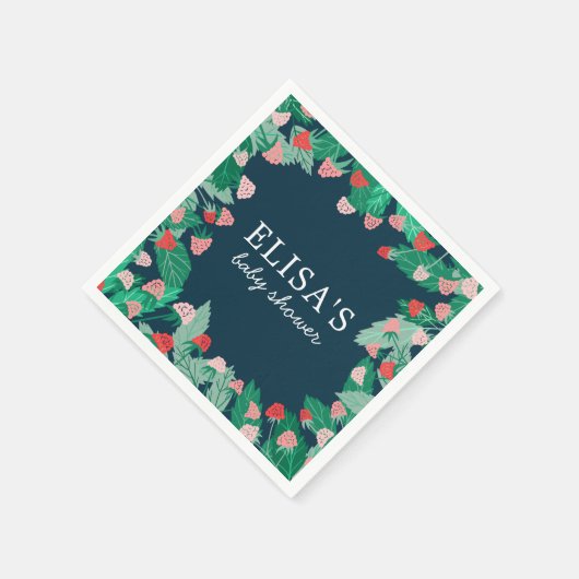 Raspberry Patch Schattige Kleurrijk Custom BABY SH Servet (Hoek)