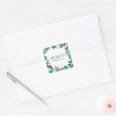 Raspberry Patch Schattige Kleurrijk Custom BABY SH Vierkante Sticker (Envelop)