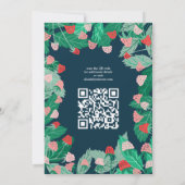 Raspberry Patch Schattigee Custom QR Code BABY SHO Kaart (Achterkant)