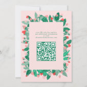 Raspberry Patch Schattigee Custom QR Code BABY SHO Kaart (Achterkant)