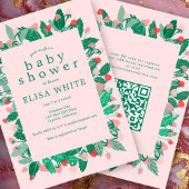 Raspberry Patch Schattigee Custom QR Code BABY SHO Kaart