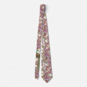 Raspberry Peacock Wedding Stropdas (Achterkant)